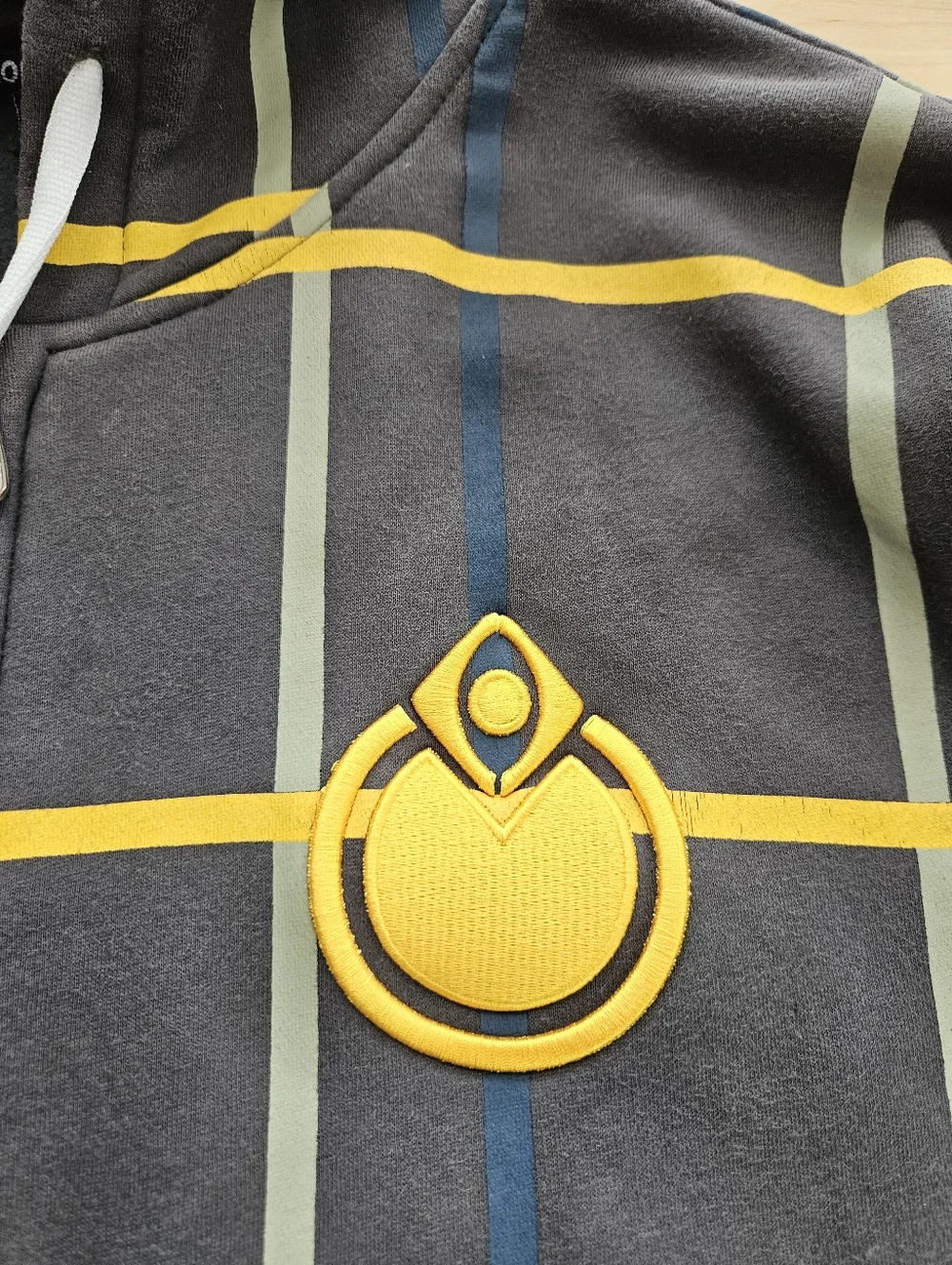 Vintage‎ Nomis Full Zip Hoodie Men Lg Gray Yellow Plaid Snowboard Streetwear Y2K